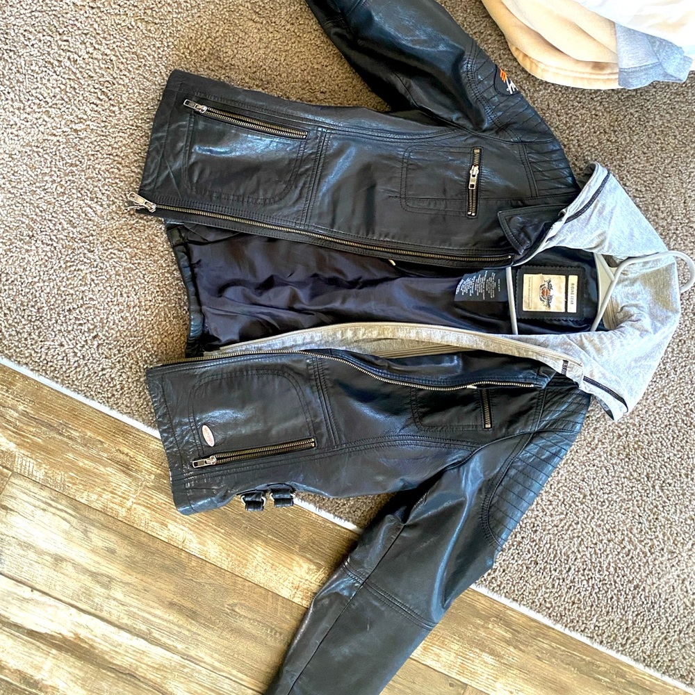 women’s harley davidson leather riding jacket